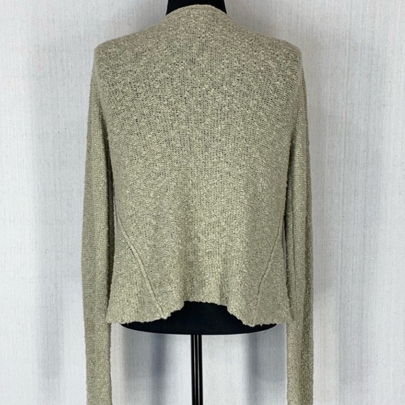 Eileen Fisher Cardigan  Boucle Textured Knit In Khaki/Taupe Tone   Size PS - Picture 4 of 9